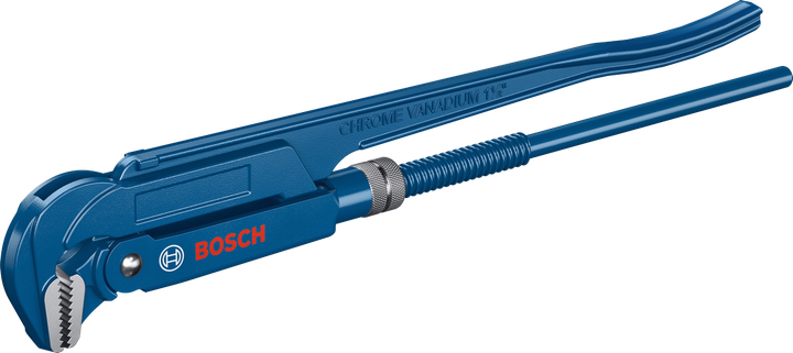Угловой трубный ключ Bosch для сантехнических работ, 90°, хромованадиевая сталь.